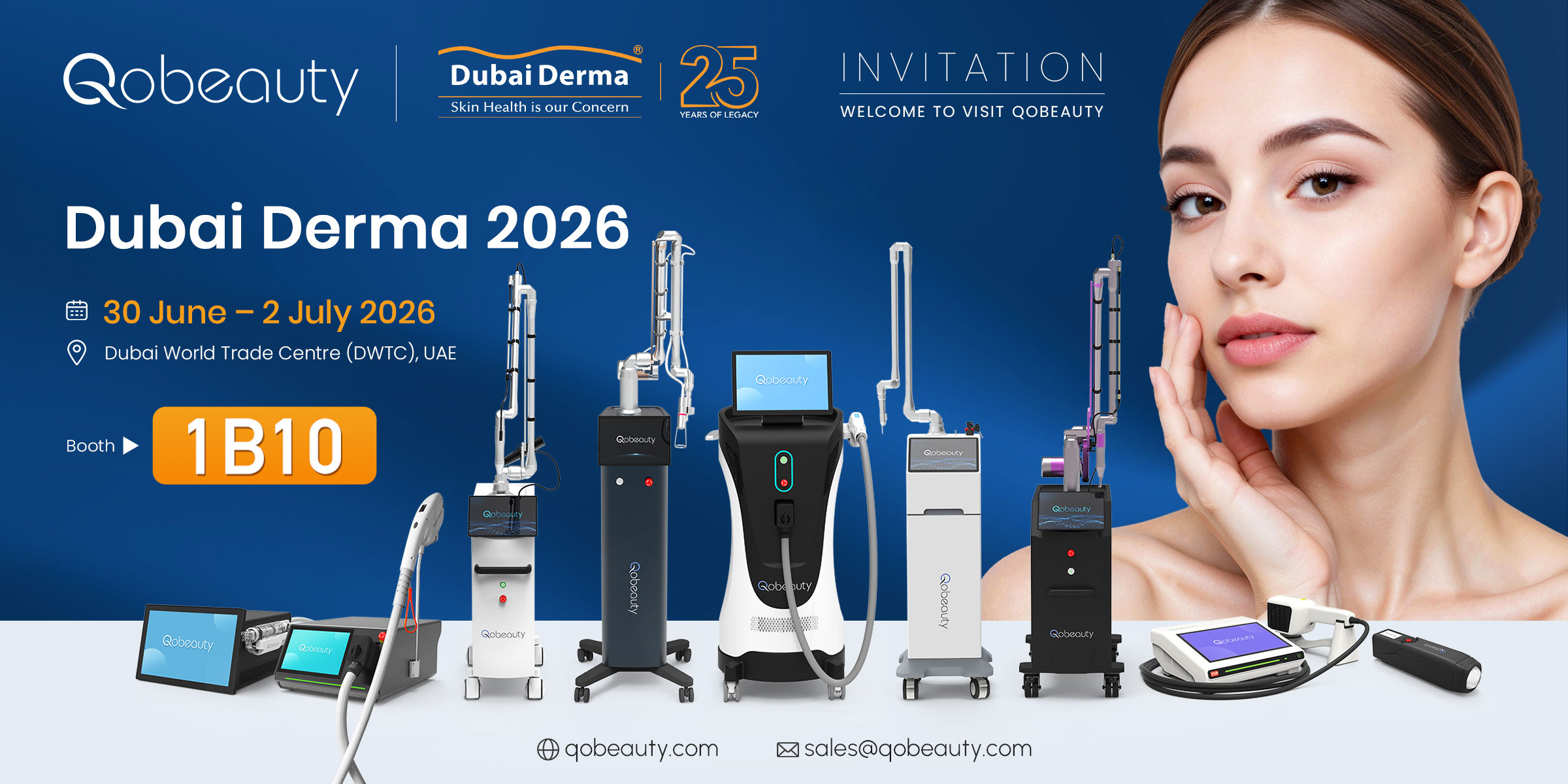 Welcome to visit Qobeauty at Dubai Derma 2026